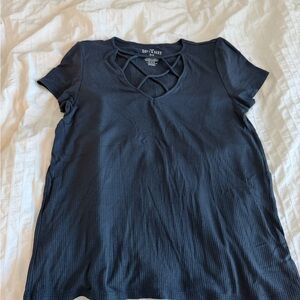 American Eagle Outfitters Dark Blue Short Sleeve Tee